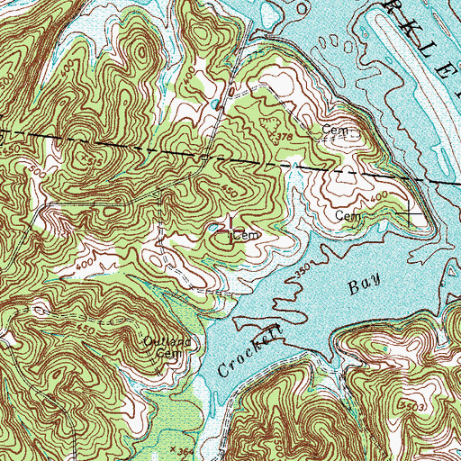 Topographic Map of Champion Cemetery, TN