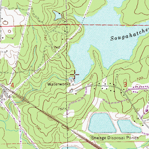 Topographic Map of Sougahatchee Dam, AL