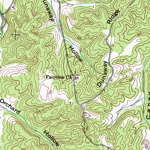 Topographic Map of Donaway School (historical), TN