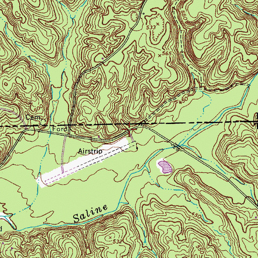 Topographic Map of Duck Springs Church (historical), TN
