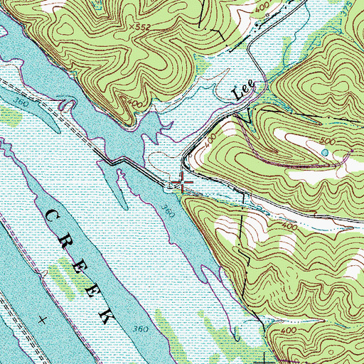 Topographic Map of Dunaway Hollow, TN