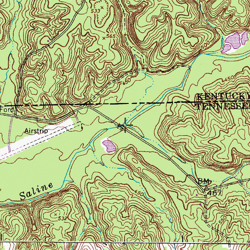 Topographic Map of Duncan Branch, TN