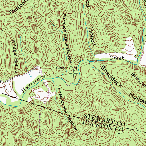 Topographic Map of Eclipse Furnace (historical), TN