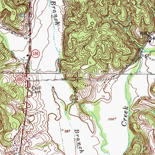 Topographic Map of Ellis School (historical), TN
