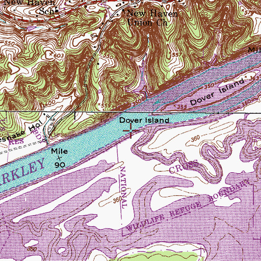 Topographic Map of Evans Landing (historical), TN