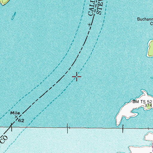 Topographic Map of Fort Henry Landing (historical), TN
