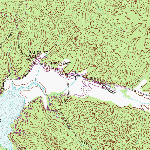 Topographic Map of Futrell Store (historical), TN