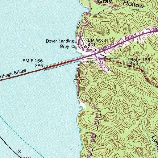 Topographic Map of Gray School (historical), TN