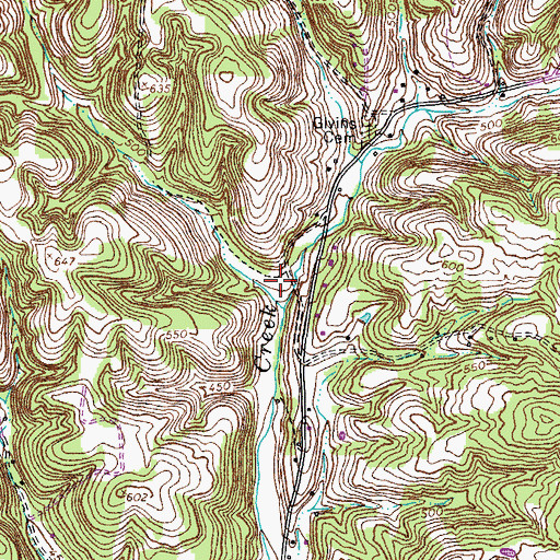 Topographic Map of Greer Hollow, TN