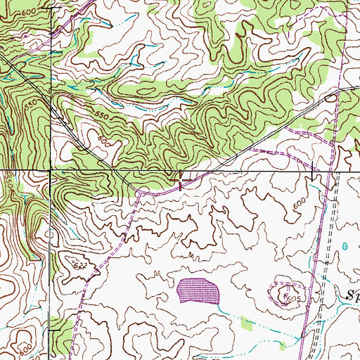 Topographic Map of Guinn School (historical), TN