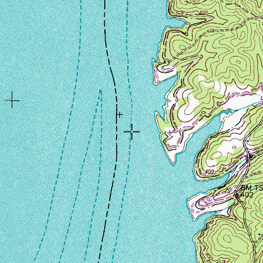 Topographic Map of Hickory Shed Landing (historical), TN