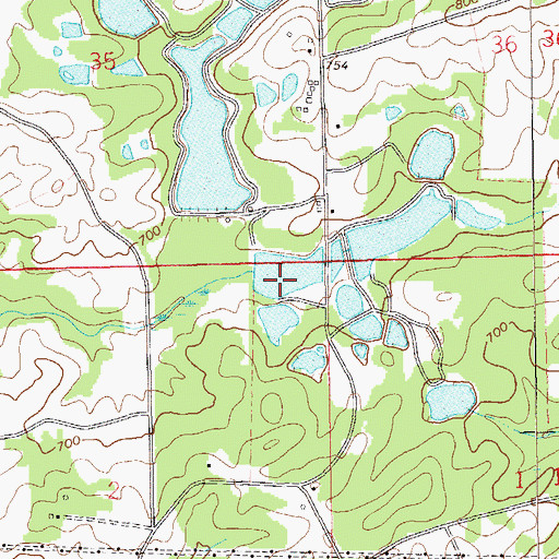 Topographic Map of Auburn Farm Pond Number S-8 Dam, AL