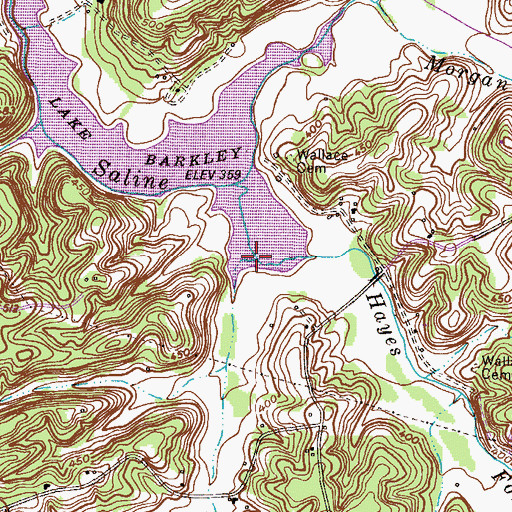 Topographic Map of Indian Branch, TN
