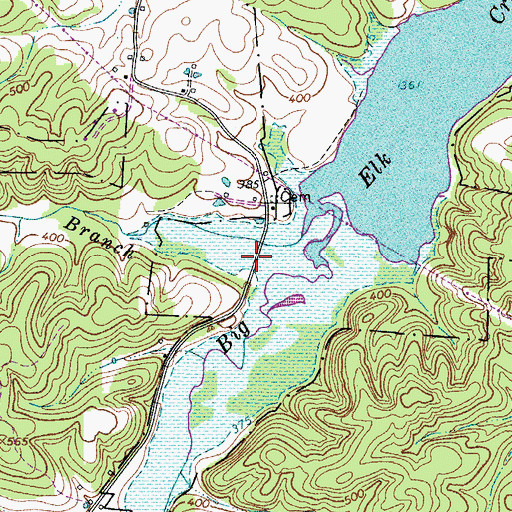 Topographic Map of June Bug Hollow, TN