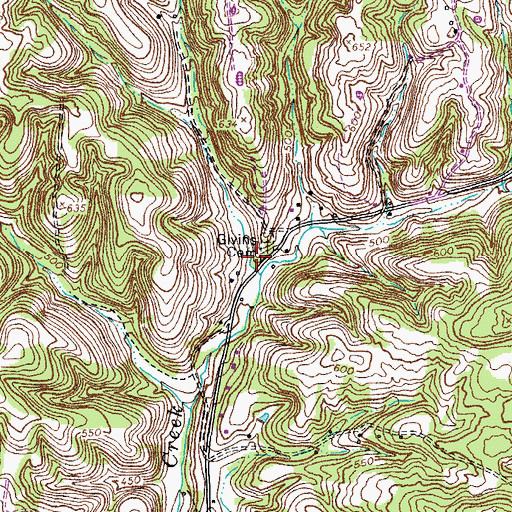 Topographic Map of Keats Hollow, TN