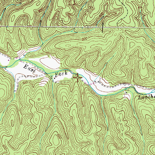 Topographic Map of Leatherwood School (historical), TN