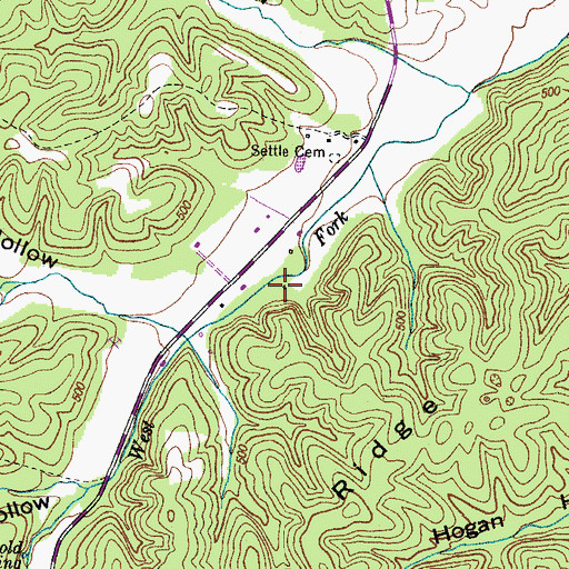 Topographic Map of Lick Creek Church (historical), TN
