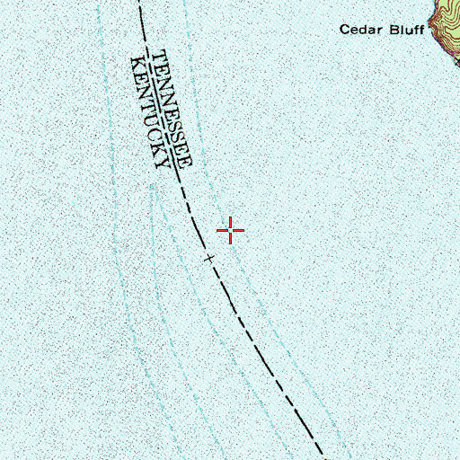 Topographic Map of Lone Oak Landing (historical), TN