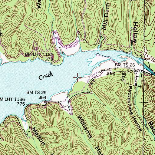 Topographic Map of Mobley (historical), TN