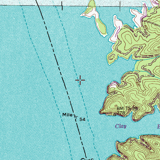 Topographic Map of Model Landing (historical), TN