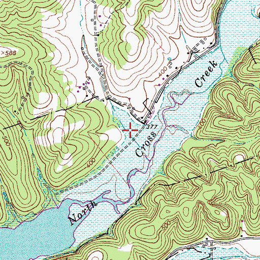 Topographic Map of Moody Hollow, TN