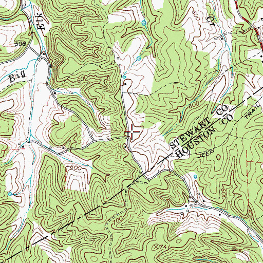 Topographic Map of Mount Zion Church (historical), TN