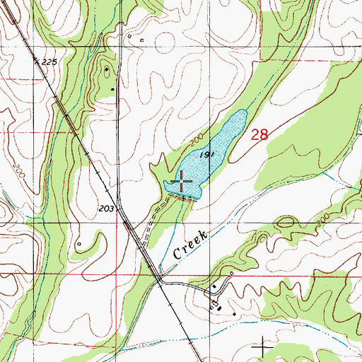 Topographic Map of Gross Lake Dam, AL