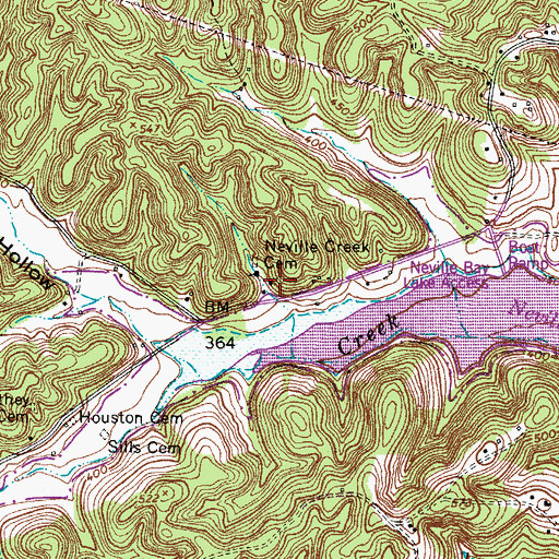 Topographic Map of Popular Springs School (historical), TN