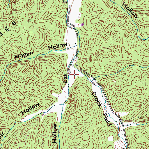 Topographic Map of Pulley Field, TN