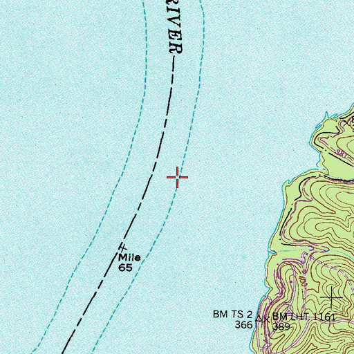 Topographic Map of Red Bank Landing (historical), TN
