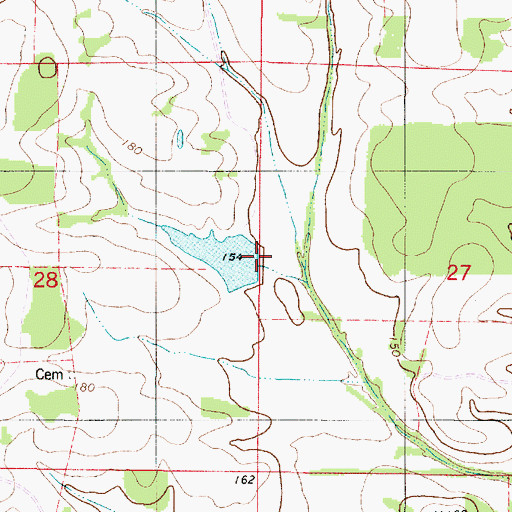 Topographic Map of Jimmy Seale Dam, AL