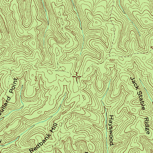 Topographic Map of Redbank Hill Crossroads, TN
