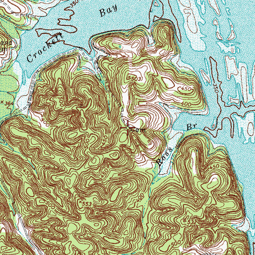 Topographic Map of Ross Cemetery, TN