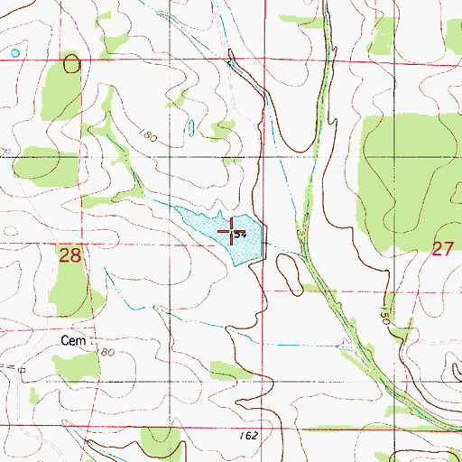 Topographic Map of Jimmy Seale Lake, AL