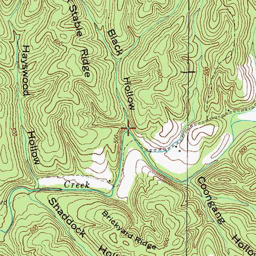 Topographic Map of Sebbles Mill (historical), TN