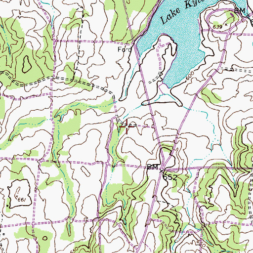 Topographic Map of Stampers Chapel (historical), TN