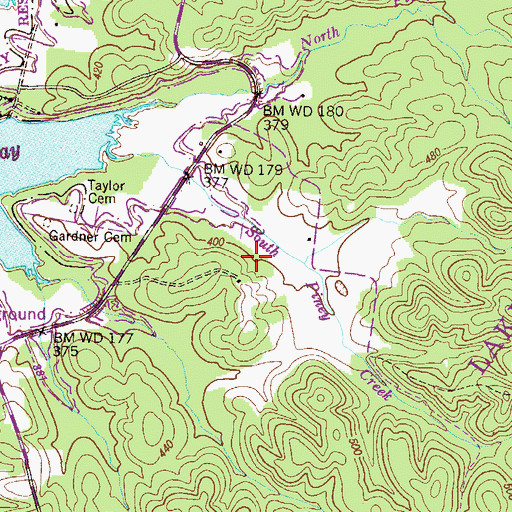 Topographic Map of Stone Cemetery, TN