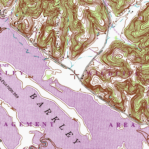 Topographic Map of Sugar Camp Hollow, TN