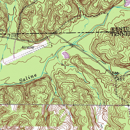 Topographic Map of Summer Hollow, TN