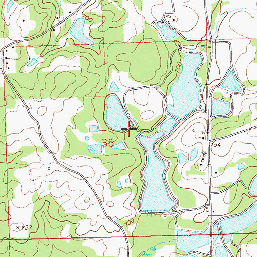 Topographic Map of Auburn Farm Pond Number S-3 Dam, AL