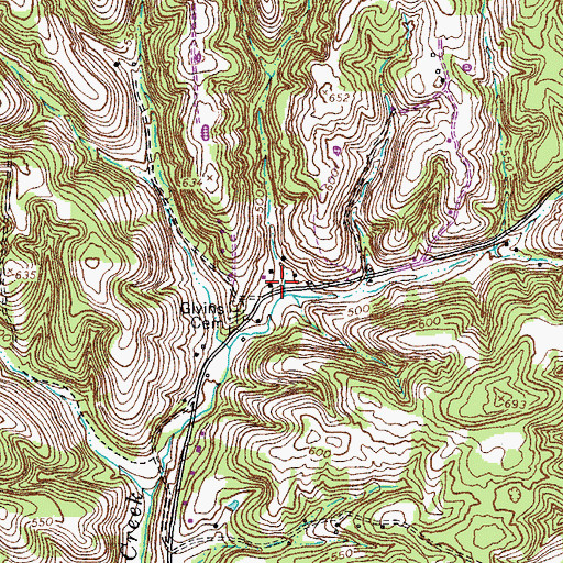 Topographic Map of Terrell Hollow, TN