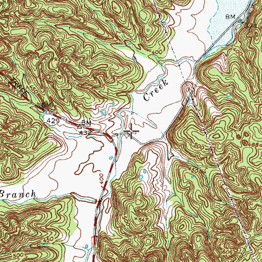 Topographic Map of The Homeplace, TN
