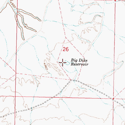 Topographic Map of Big Dike Reservoir, AZ