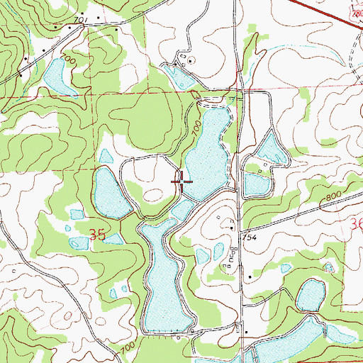 Topographic Map of Auburn Farm Pond Number 1 Dam, AL