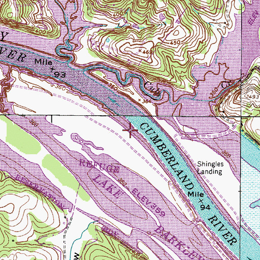 Topographic Map of Walters Landing (historical), TN