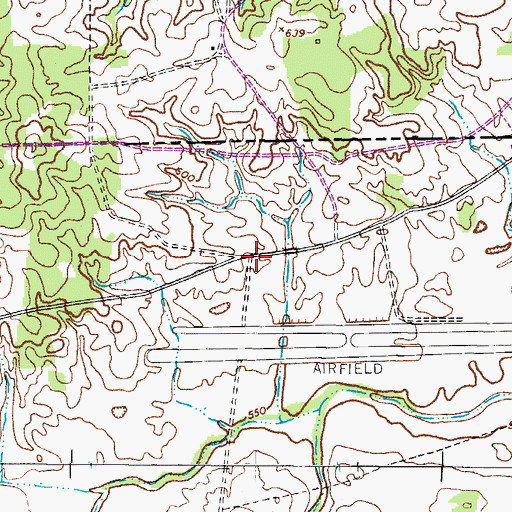 Topographic Map of Weavers Store (historical), TN