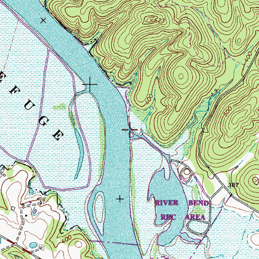 Topographic Map of Wilson Branch, TN