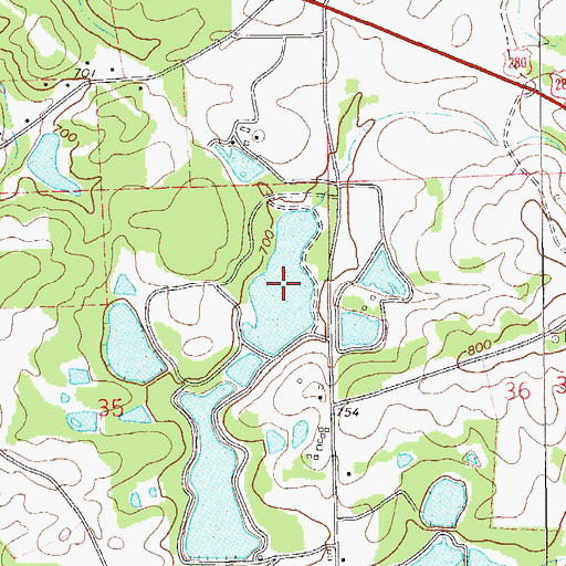 Topographic Map of Pond Number S-1, AL
