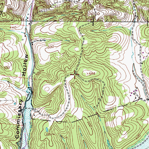 Topographic Map of Wright Ridge, TN