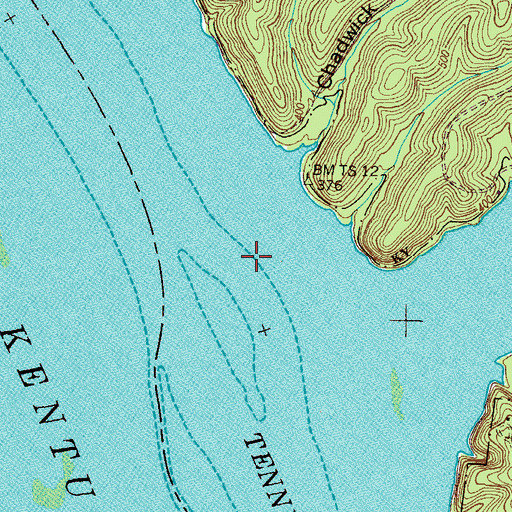 Topographic Map of Grafried Landing (historical), TN